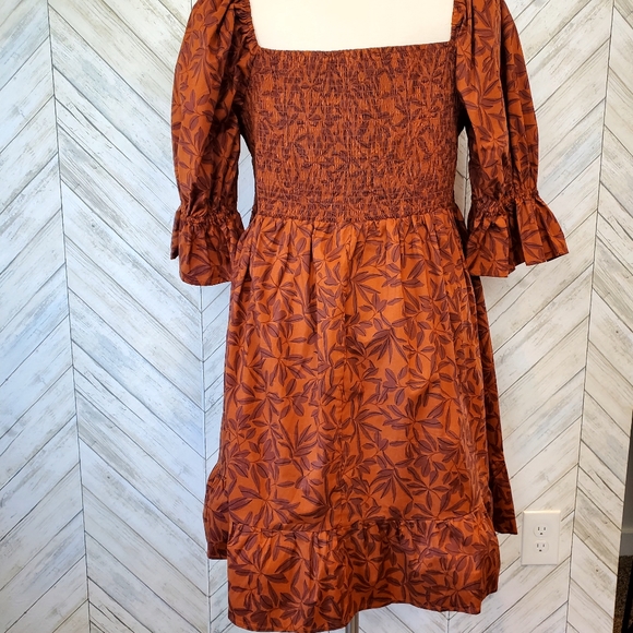 Eloquii Elements Square Neck Smocked Bodice Dress Size 26 - Picture 4 of 5